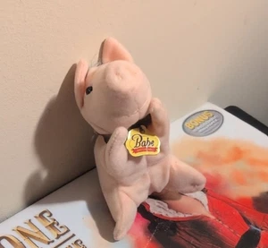 Babe Movie Pig 1998 Vintage Backpack Purse Clip On Bean Bag Plush 5 Inch Retro - Picture 1 of 9