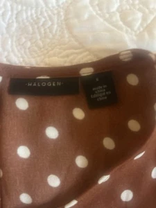 Halogen size small sleevless polkadot shift zip back cool for hot day darling! - Picture 1 of 7
