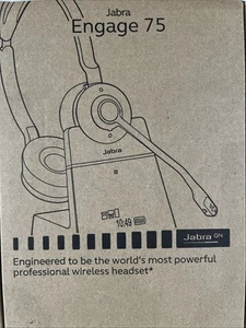 Jabra Engage 75 Stereo Wireless Headset 9559-583-125 NEW SEE PHOTOS FREE SHIPPIN - Zdjęcie 1 z 6