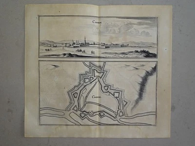Corbie Somme France Gesamtansicht Topographia Galliae EA Merian Kupferstich 1655 - Bild 1 von 4