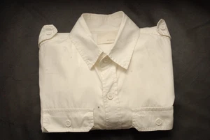 Band of Outsiders white epaulet long sleeve shirt 1 small made in USA BOO - Picture 1 of 6