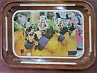 Metal tea Serving Tray Pictorial dressed mask Child Litho Print Beverages India 