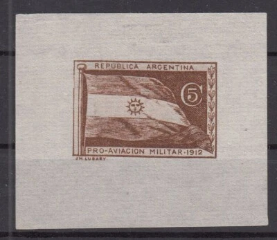 IP24602/ ARGENTINA – 1912 PRO MILITARY AVIATION UNUSED PROOF - Image 1 of 2