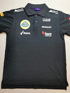 LOTUS F1 TEAM Mens Size S 2012-15 Team Issue Polo Shirt (NEW) Black Enstone - Picture 1 of 18