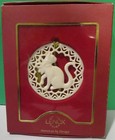 LENOX PIERCED CHRISTMAS KITTY CAT -- Flat Style ORNAMENT -- -- NEW in BOX