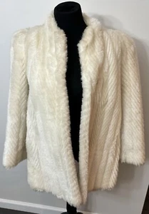 Vintage Malden Mills Double weiß Kunstfell Damengröße 10 - Bild 1 von 9