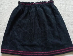 Zara Girls Black Jacquard Skirt Size 13/14 Elastic Waist - Picture 1 of 9