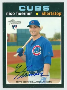 2020 Topps Heritage Real One Auto ROA-NH Nico Hoerner Cubs - Picture 1 of 1