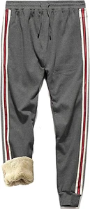 Men'S Winter Fleece Sweatpants Sherpa Lined Pants Active Drawstring Jogger Trous - Picture 1 of 5