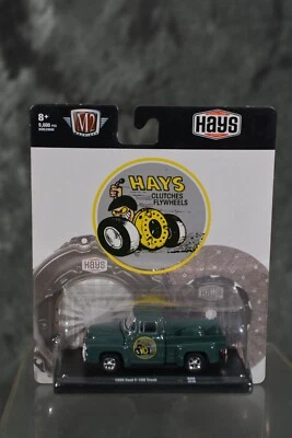 M2 Machines 1:64 Scale Auto Drivers 1956 Ford F-100 Pickup Truck Hays Green - Image 1 of 2