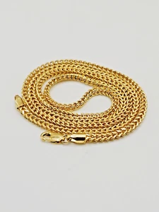 10K Gelbgold hohle Franco Kette 20 Zoll x 2,4 mm Karabinerverschluss * - Bild 1 von 8