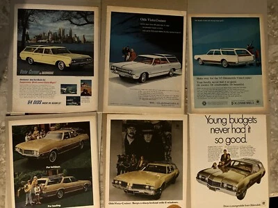 1970 1969 1968 Lot of 6 Oldsmobile Vista Cruiser*Original*car ad print 1964 1965 - Image 1 of 4