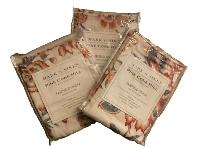 Pine Cone Hill~Mark Sikes~100% LINO~FAIRFIELD~3 FUNDAS~1 Estándar+1 Euro+1 King~ Foto 1 de 4