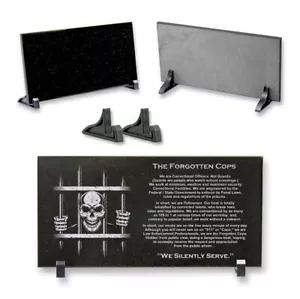 Correctional Officers - The Forgotten Cops - Laser Engraved Black Granite Plaque - Picture 1 of 12