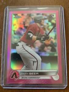 2022 Topps Chrom rosa Refraktor Seth Bier RC D-Backs - Bild 1 von 2