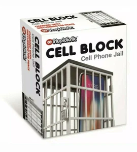 Cell Block Phone Jail cage lock key hold 6 devices school work home timeout gift - Picture 1 of 16