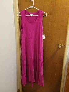 Womens Medium 8 10 M Time And Tru Sleeveless Tiered Knit Dress Brand New Nwt - Picture 1 of 17