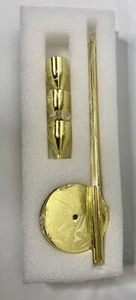 3pc Anniversary Candle Stick Holders Gold Simple Elegant - Picture 1 of 3