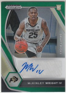 2021-22 Prizm Draft Picks McKinley Wright IV Green Prizm Autograph Auto Rookie