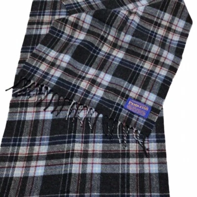 Bufanda Pendleton Vintage Hecha en EE. UU. Lana Virgen a Cuadros ~ Defectos Foto 1 de 4