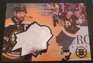 PATRICE BERGERON 2021-22 UPPER DECK SPX FINITE INSERT /2999 SF-5