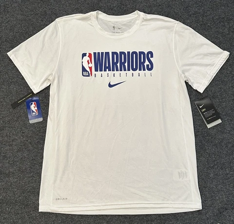 Nike Golden State Warriors Short Sleeve Warm Up Shirt WHITE CD2735 100 sz LARGE Cover