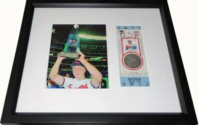 Cal Ripken autographed signed 1991 All-Star Game ticket framed Orioles photo JSA - Image 1 of 2