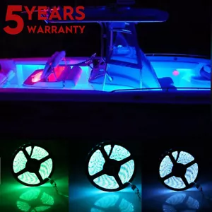 Striscia LED luce barca UV/RGB 5M 16,4 piedi pesca notturna IP67 impermeabile attrattivo - Foto 1 di 66