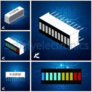 5PCS 10 Segment Colorful LED BAR Graph Indicator DIP Blue Green Yellow Red NEW - Picture 1 of 3