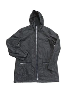 Country Road Jacket Hoodie XS Black Track Rain Wind Jacket Wax Foam Coating - Picture 1 of 5