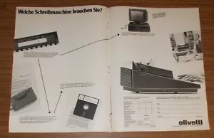Seltene Werbung OLIVETTI ETV 300 Word Processor Schreibsystem Computer #6 1983 - Picture 1 of 1