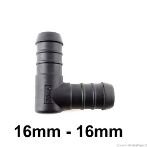 L-Stück Stachel 16mm Rohrschlauchverschraubung Rohrverbinder Luft Kraftstoff Wasserschreiner - Bild 1 von 3