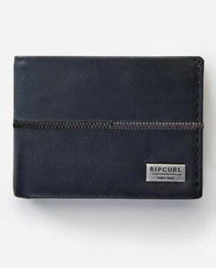 Rip Curl Mens STITCHED RFID ALL DAY LEATHER WALLET New - 00BMWA Black - Picture 1 of 6