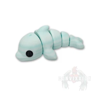 3D Printed Animal Fidget Pocket Pet Dolphin Articulating Figure High Quality - Picture 1 of 4
