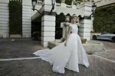 Sequin Lace Cap Sleeve Wedding Dresses