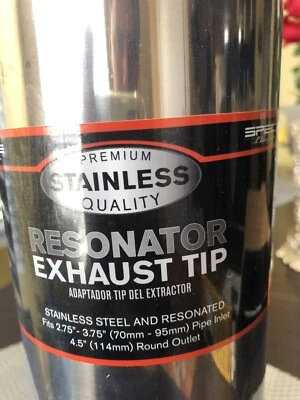 Punta de escape de 4,5" punta de lápiz de acero inoxidable pulido se adapta a 2,75" - 3,75" atornillado Foto 1 de 4