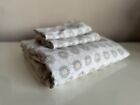 Lovely Next King Size Duvet Cover/2 Pillowcases In Grey/White Poly Cotton