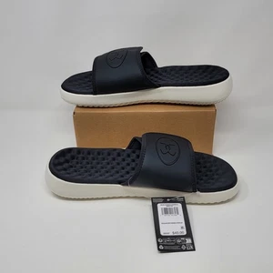 Sandalias informales Under Armour para hombre UA Ignite Pro 8 extensiones negras/blancas talla 11 sin cordones - Imagen 1 de 7