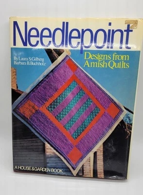 Needlepoint Designs Fom Amish Quilts Hardcover DJ Gilberg Buchholz 1977 - Image 1 of 4
