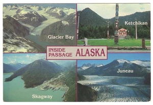 Glacier Bay Alaska Inside Passage Cruise Route c1980s Postcard - Picture 1 of 2