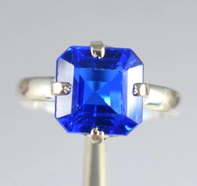 Anillo para hombre certificado de piedras preciosas octágono de tanzanita azul natural de 9,60 quilates ver video Foto 1 de 4