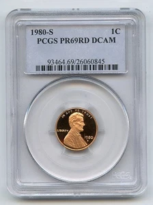 1980 S 1C Lincoln Cent Proof PCGS PR69DCAM - Picture 1 of 1