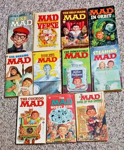 Lot of 11 MAD MAGAZINE PAPERBACKS SIGNET & WARNER 1960s-1970s - Foto 1 di 13