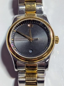 MOVADO Ladies Watch SPORTIVO  0606484 Two-Tone Stainless Black Museum Dial - Picture 1 of 11