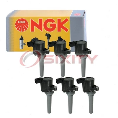 Bobina de encendido NGK de 6 piezas para Mazda Tribute 2001-2006 3,0 L V6 cable de bujía vc Foto 1 de 4