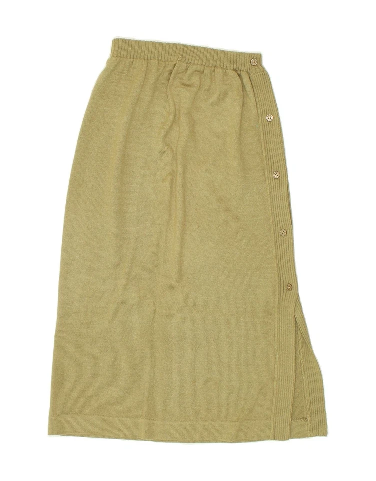 VINTAGE Womens Maxi Skirt W24 XS  Beige Acrylic BJ07 - Image 1 of 4
