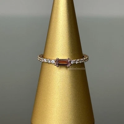 Swarovski Crystal Rose Gold Vittore Pink Rectangular Ring Size 60 (US 9) 5448890 - Image 1 of 4