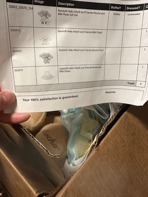 Build-a-Bear Mocha Cinnamoroll W/ Milk & Dress *Stuffed And Undressed* Sanrio - Image 1 of 2