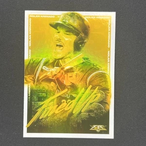 2020 Topps Fire #FIU-10 Nolan Arenado Fired Up Gold Minted Colorado Rockies - Picture 1 of 2