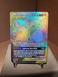 Pokémon Raichu & Alolan Raichu GX 241/236 SM Mentes Unificadas Secreto Raro Casi Nuevo-Como Nuevo  - Imagen 1 de 6